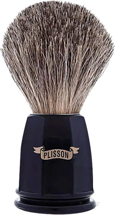 Plisson Shaving Brush, Russian Grey Badger & Black Acryl- Size 12