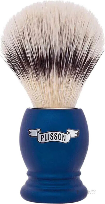 Plisson Shaving Brush, High Mountain White Fibre & Night Blue- Size 12