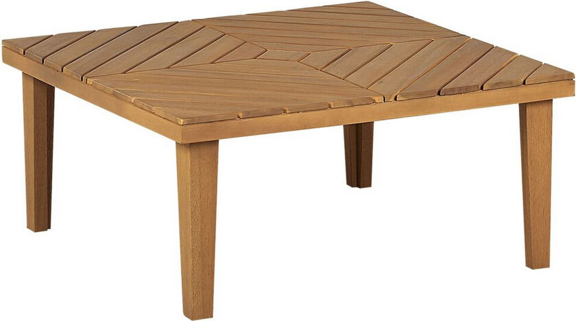 Salongbord Akasietre 70 x 70 cm Loungemøbler Innendørs Utendørs Hage Terrasse Rustikk Moderne