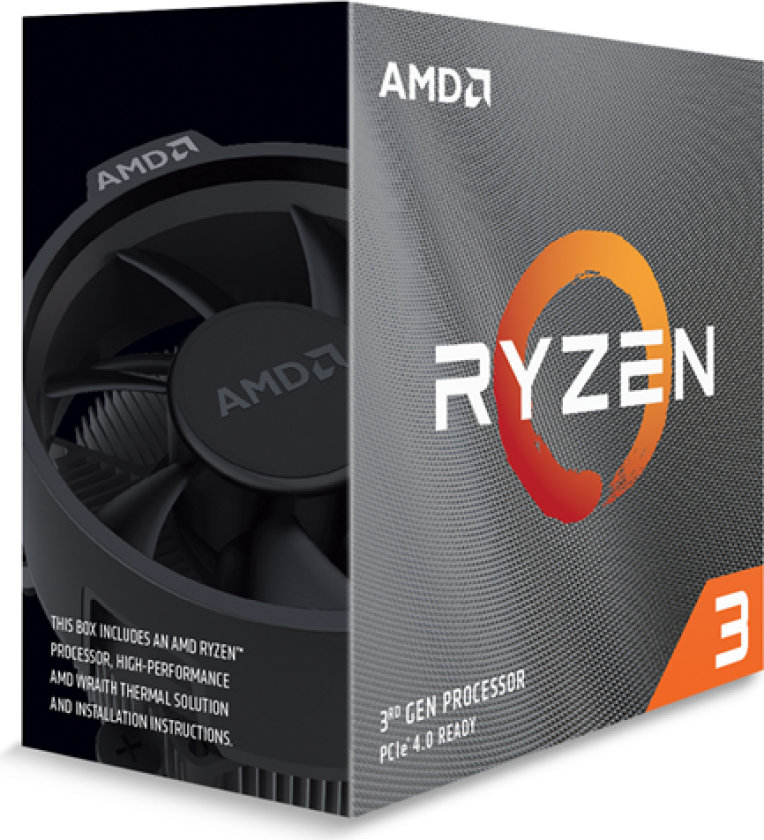 Ryzen 3 3100 - 3,6 GHz - 4 kjerner - 8 tråder - 16 MB cache - Socket AM4 - Box