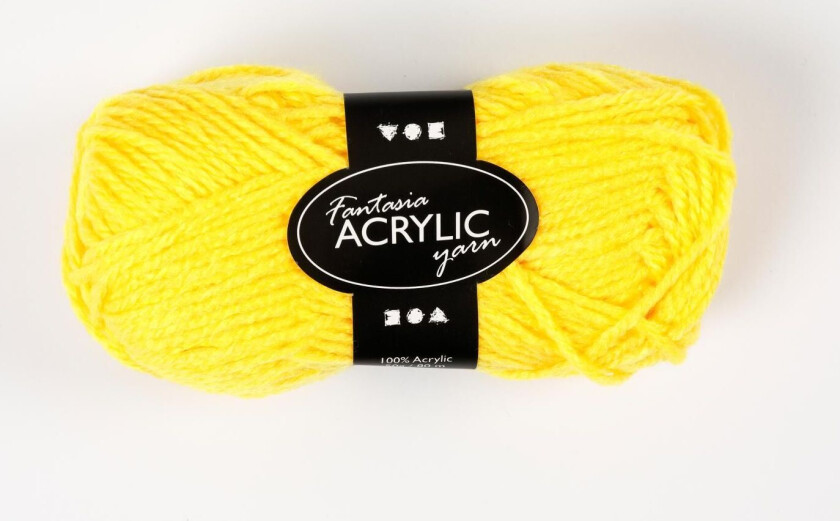 Acrylic Yarn Yellow 50gr 80m