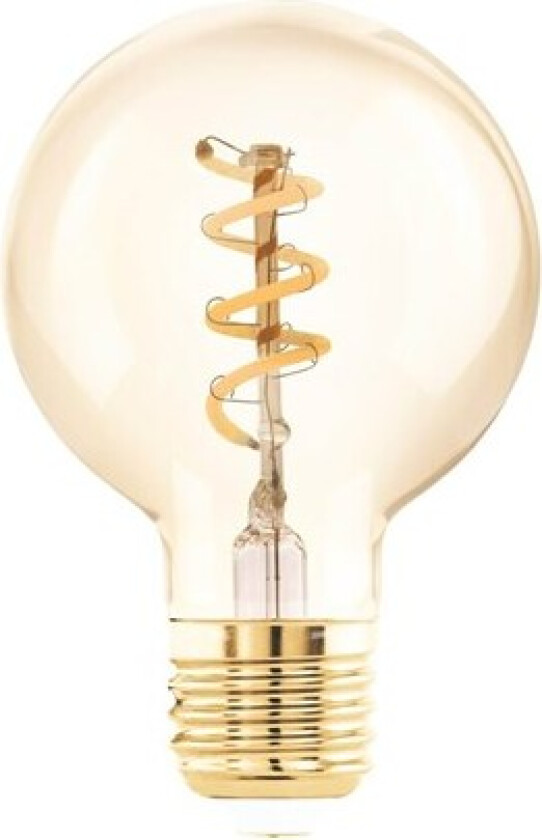 Eglo - LED-filamentlyspære - form: G60 - E27 - 4 W (ekvivalent 15 W) - varmt hvitt lys - 2000 K - ravgul