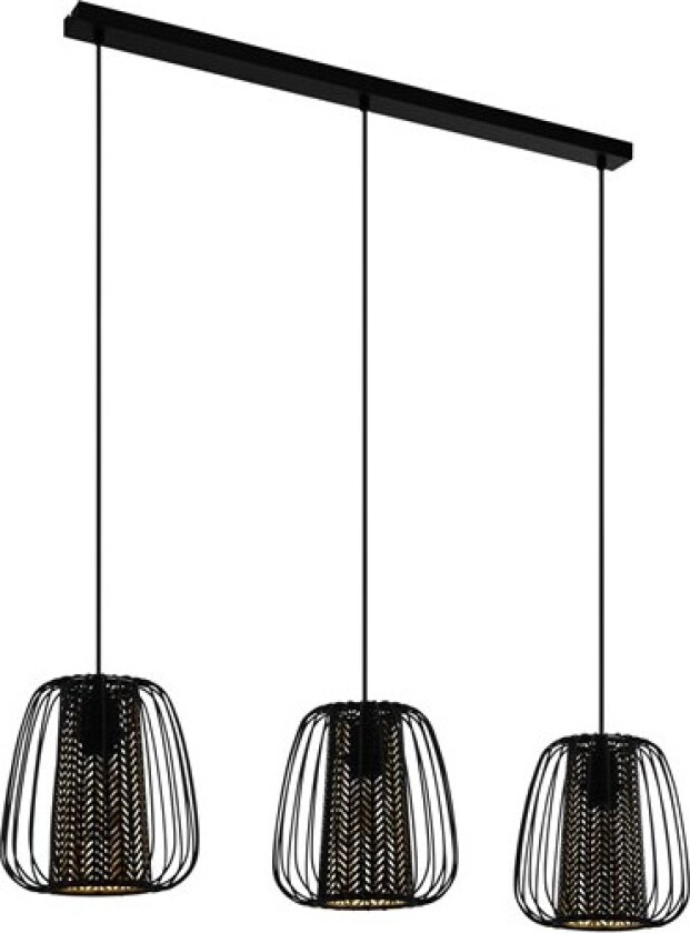 Curasao, Sort, Gull, Sort, Gull, Stoff, Stål, Sort, IP20, I