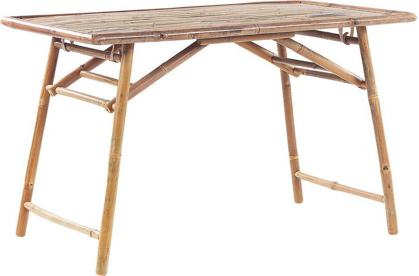 Hagebord Bistrobord Bambus Lyst Tre 120 x 70 cm Sammenleggbar Utendørs Rektangulær