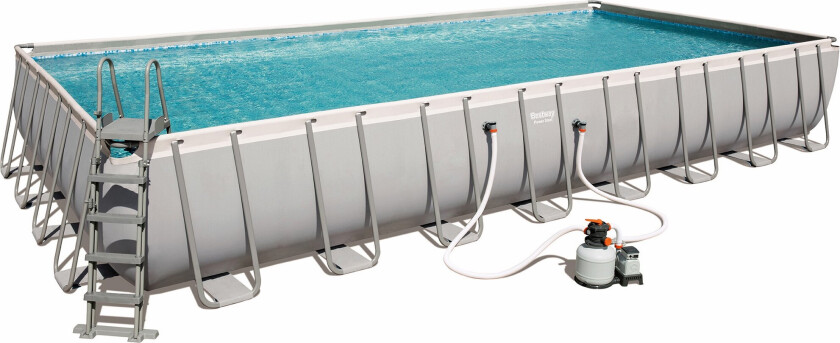 basseng ovan mark 9,6x4,9m - 132cm djup Power Steel (56623)