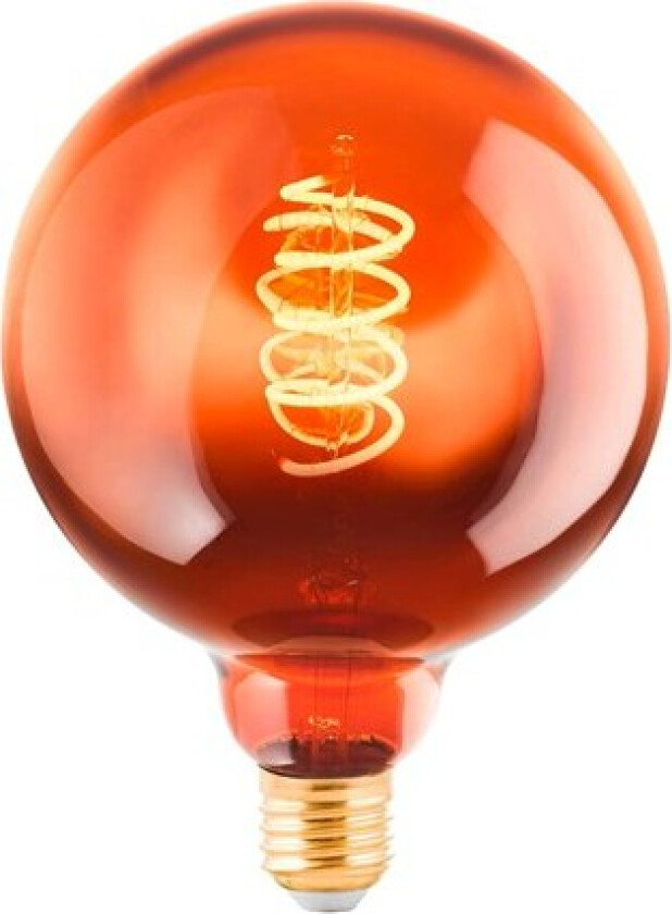 Eglo - LED-filamentlyspære - form: G125 - E27 - 4 W (ekvivalent 3 W) - varmt hvitt lys - 2000 K - kobber