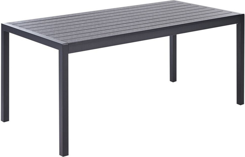 Bilde av Hagespisebord Svart Aluminiumsramme 180 x 90 cm 6 personer Moderne Design