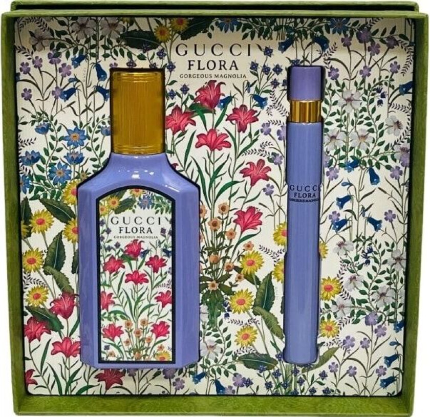 Sett dame parfyme Gucci Flora Gorgeous Magnolia 2 Deler