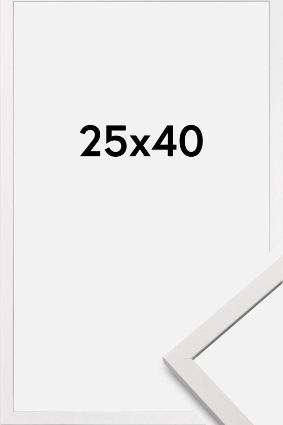 Ramme Edsbyn Akrylglass Hvit 25x40 Cm