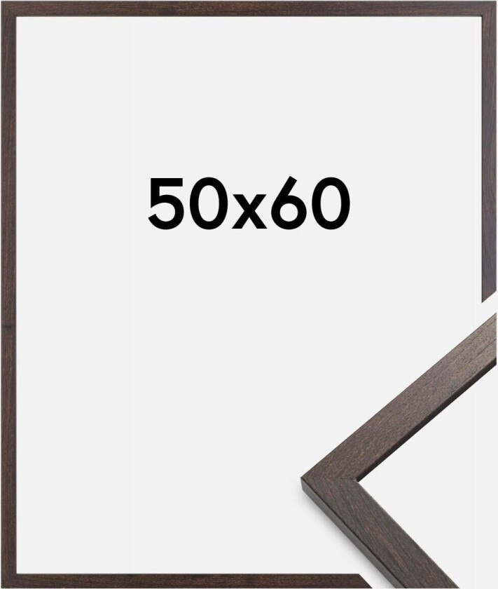Ramme Trendy Akrylglass Valnøtt 50x60 Cm