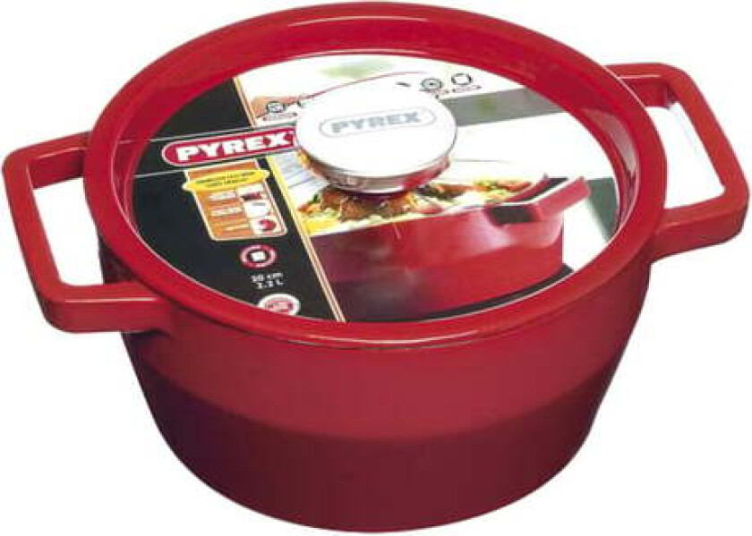 Gryte med lokk Pyrex Slow Cook Støpejern