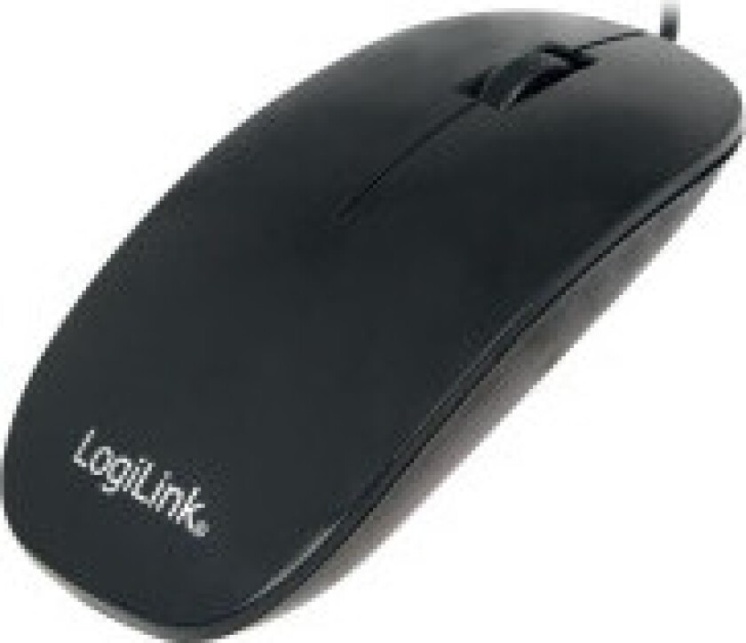 Mouse optical black flat - Mus - Optisk - 3 knapper - Svart