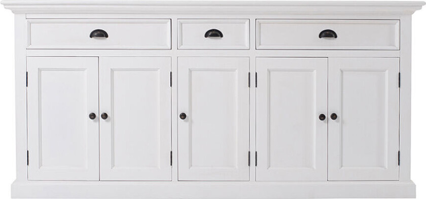 Halifax skjenk med 5 dører og 3 skuffer, hvit.