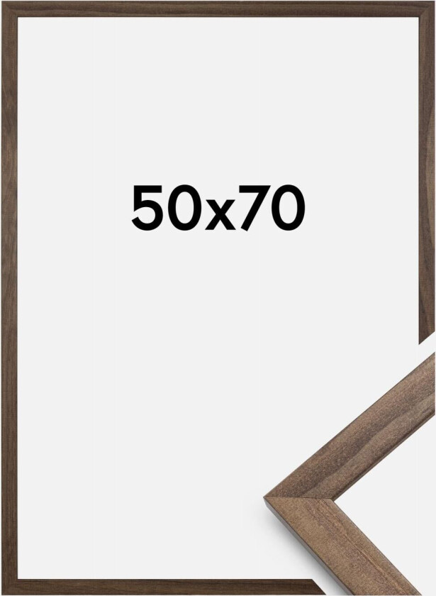 Bilde av Ramme Stilren Akrylglass Valnøtt 50x70 Cm