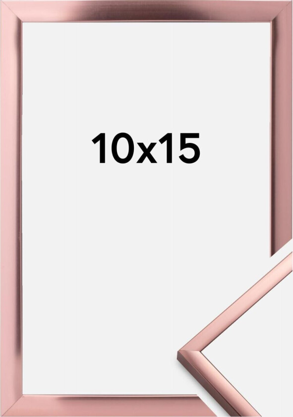 Ramme Poster Aluminum Roségull 10x15 Cm