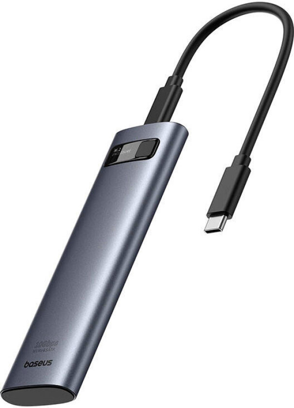 Kieszeń na dysk SSD Baseus FlyJoy Series M.2 NVMe / M.2 SATA 10 Gb/s - szara