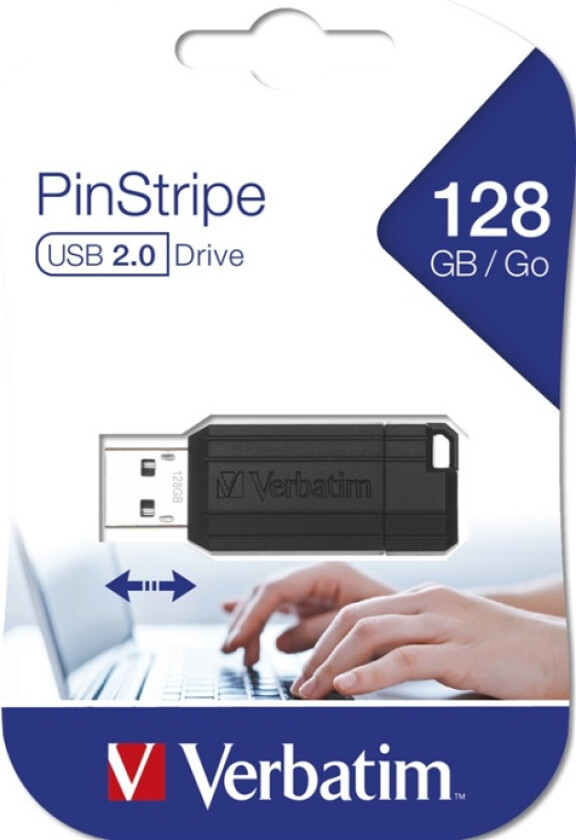 PinStripe USB Drive - USB flash drive - 128 GB - 128GB - Minnepenn