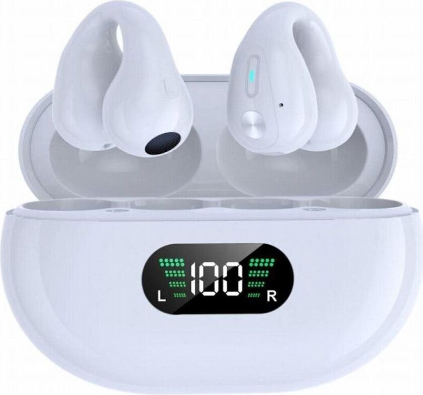 Clip on Bluetooth-hodetelefoner med avansert lydteknologi