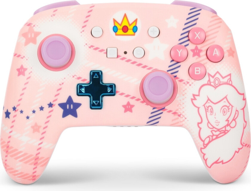 Enhanced Wireless Controller for Nintendo Switch - Princess Peach Plaid - Gamepad - Nintendo Switch