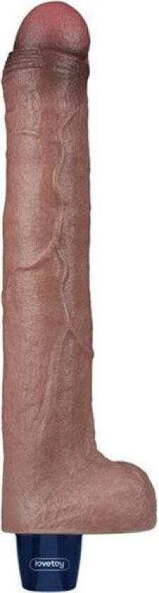 Real Softee Vibrating Dildo Brown 26,5 cm Vibrerende dildo