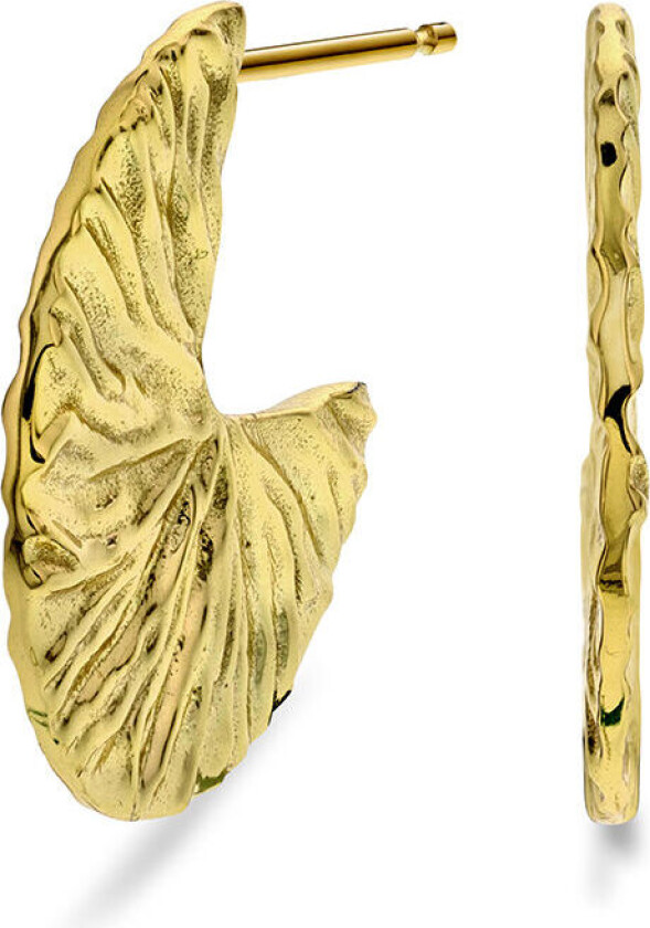 Shapes by Gulldia, Meadow øreringer i 925 forgylt sølv med struktur