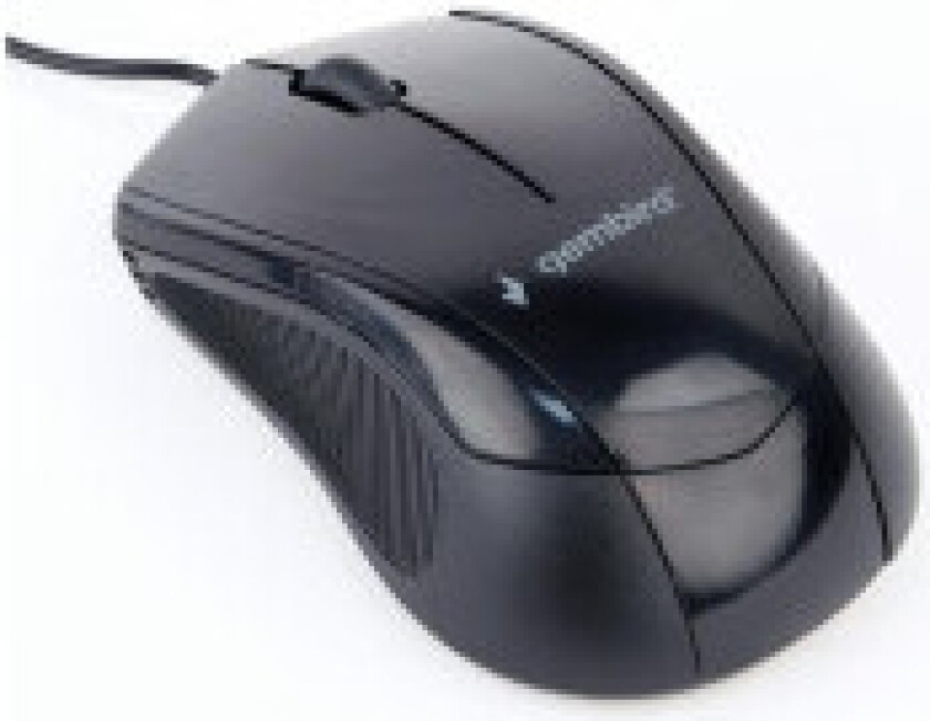 MUS-3B-02 - mouse - USB - black - Mus - Optisk - 3 knapper - Svart