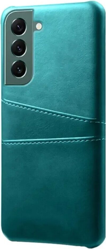 Samsung Galaxy S24 Kunstskinn Deksel m. Dobbel Kortholder - Turkis