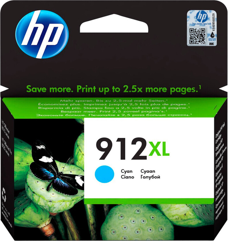 912XL / 3YL81AE High Capacity Cyan Ink - Blekkpatron Blå