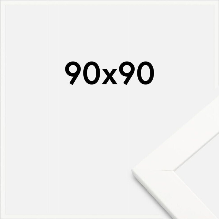 Ramme Trendline Akrylglass Hvit 90x90 Cm