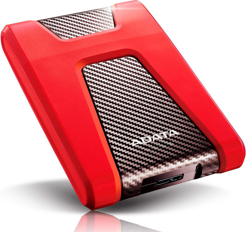 ADATA DashDrive Durable HD650 - Ekstern Harddisk - 2TB - Rød