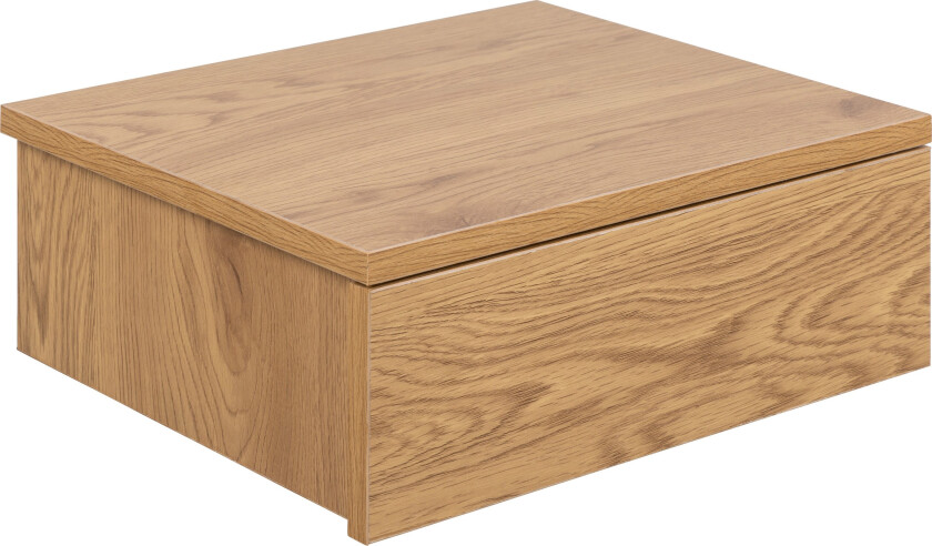 nattbord vegghengt 1 skuff eik dekor.