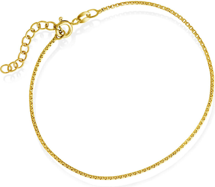 Veneziansk armbånd i forgylt 925 sølv, 19 cm