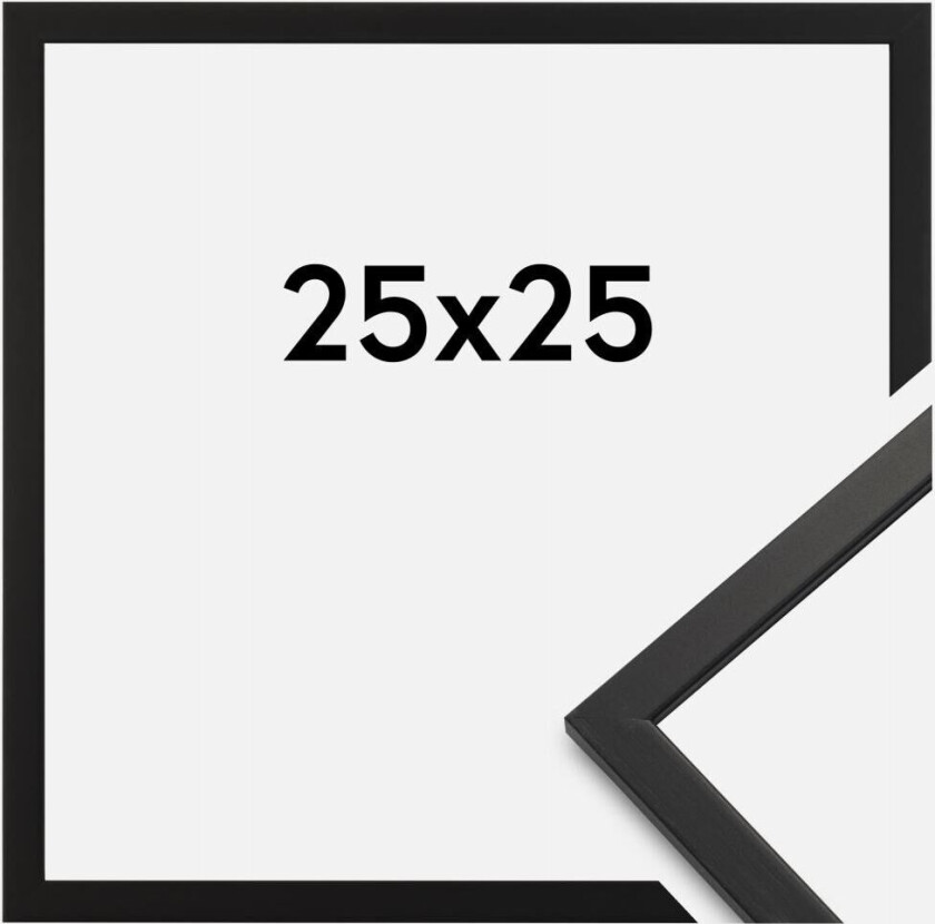 Ramme Edsbyn Akrylglass Svart 25x25 Cm