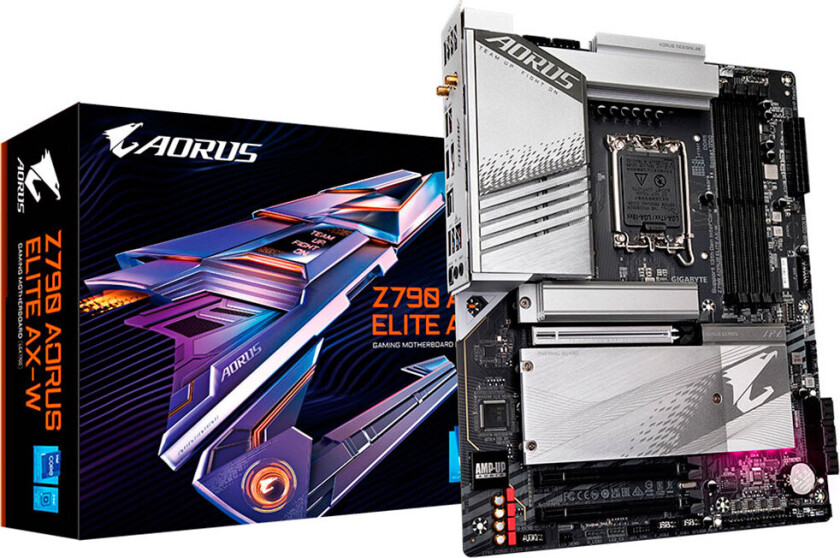 Z790 AORUS ELITE AX WHITE Hovedkort - Intel Z790 - Intel LGA1700 socket - DDR5 RAM - ATX