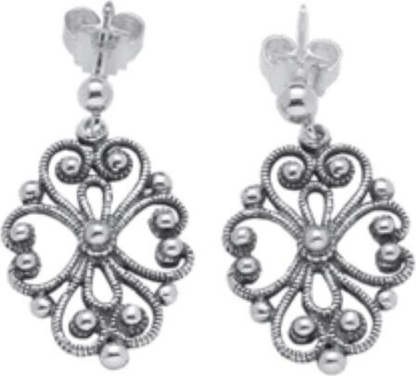 Ørepynt Landingsdrakt i 830 oksidert sølv