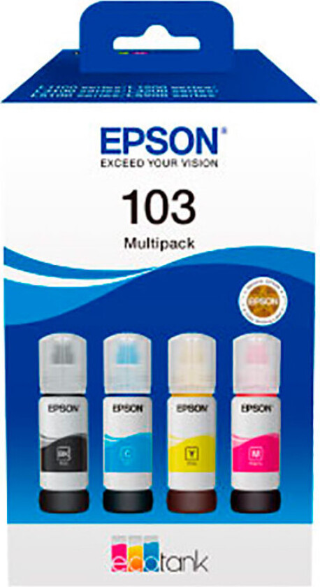 103 / C13T00S64A 4-Pack (Black / Yellow / Cyan / Magenta) Ink - Blekkrefill Blå