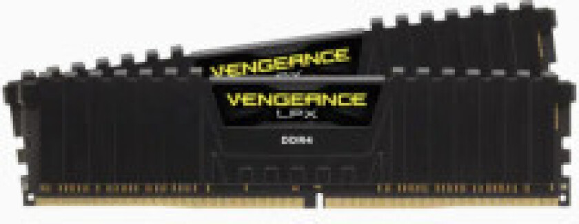 Vengeance LPX DDR4-3600 - 16GB - CL16 - Dual Channel (2 stk) - Intel XMP - Svart