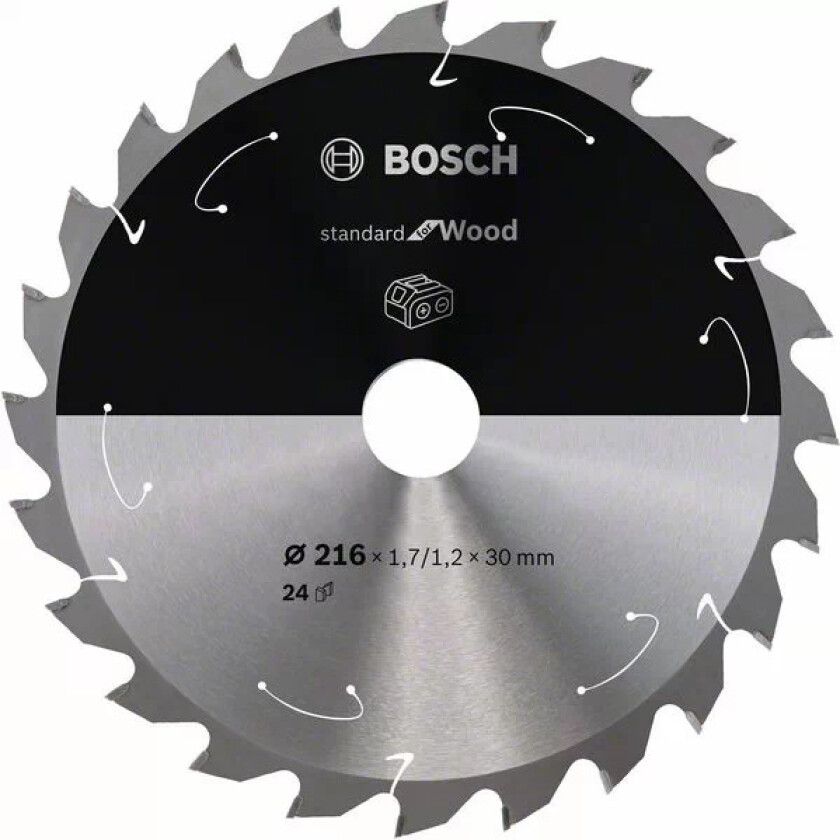 Bilde av Standard for Wood-sirkelsagblad for batteridrevne sager 216x1,7/1,2x30 T24