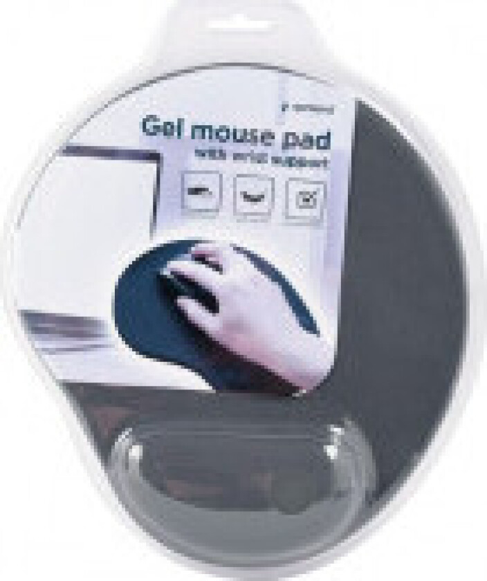 Gel mouse pad with wrist support grey