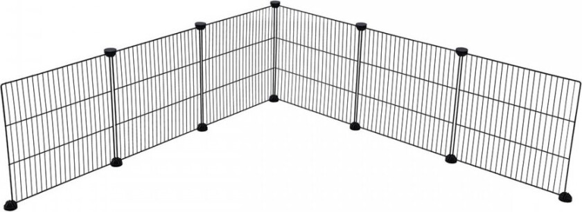 Nettsekskjon i Metall Svart 6 st