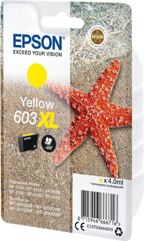 603XL - XL - yellow - original - ink cartridge - Blekkpatron Yellow