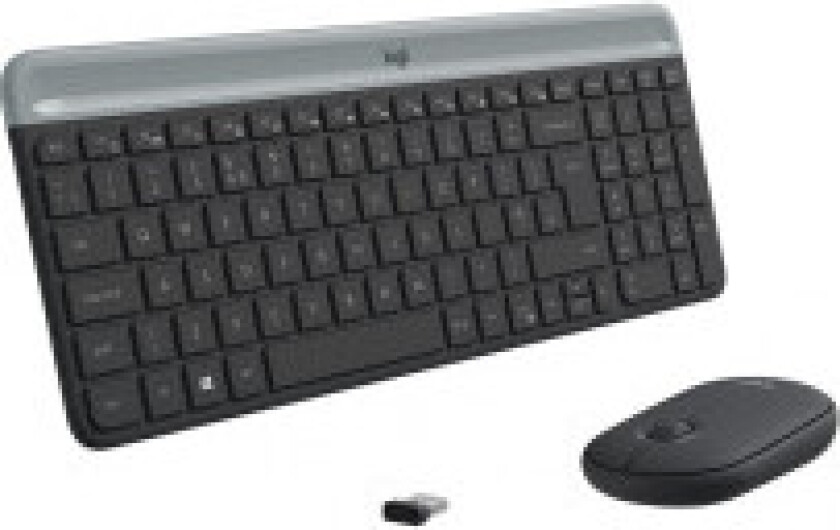 Slim Wireless Combo MK470 - Tastatur & Mussett - Engelsk - Storbritannia - Svart
