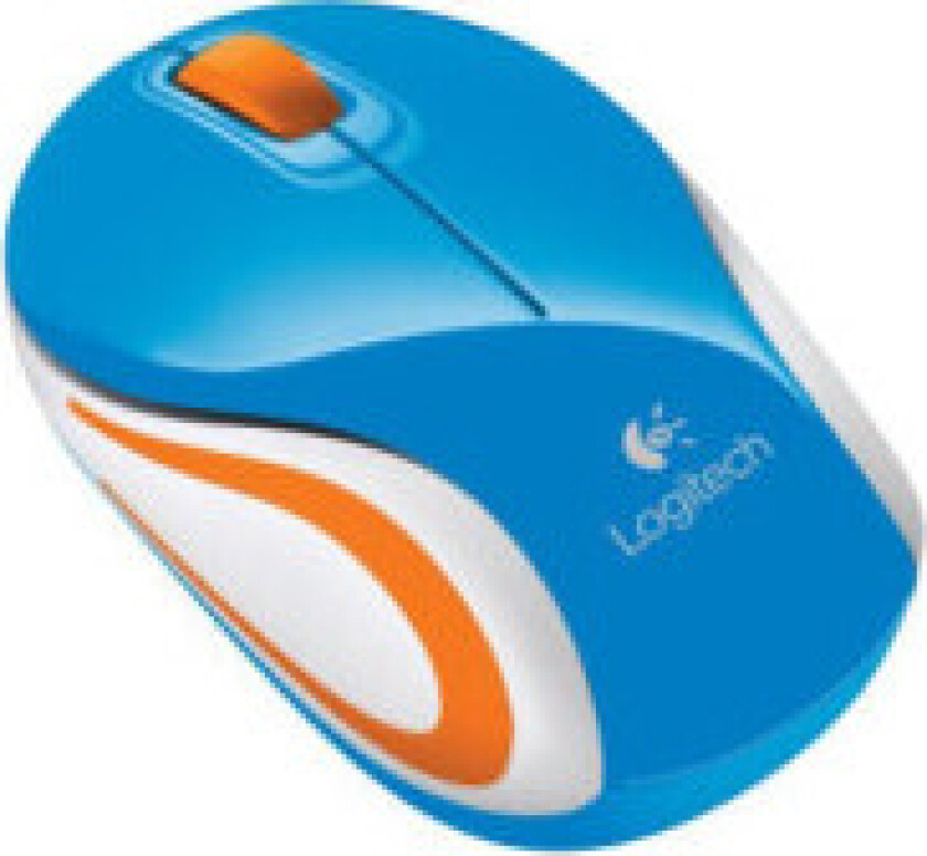 Wireless Mini Mouse M187 Blue - Mus - Optisk - 3 knapper - Blå