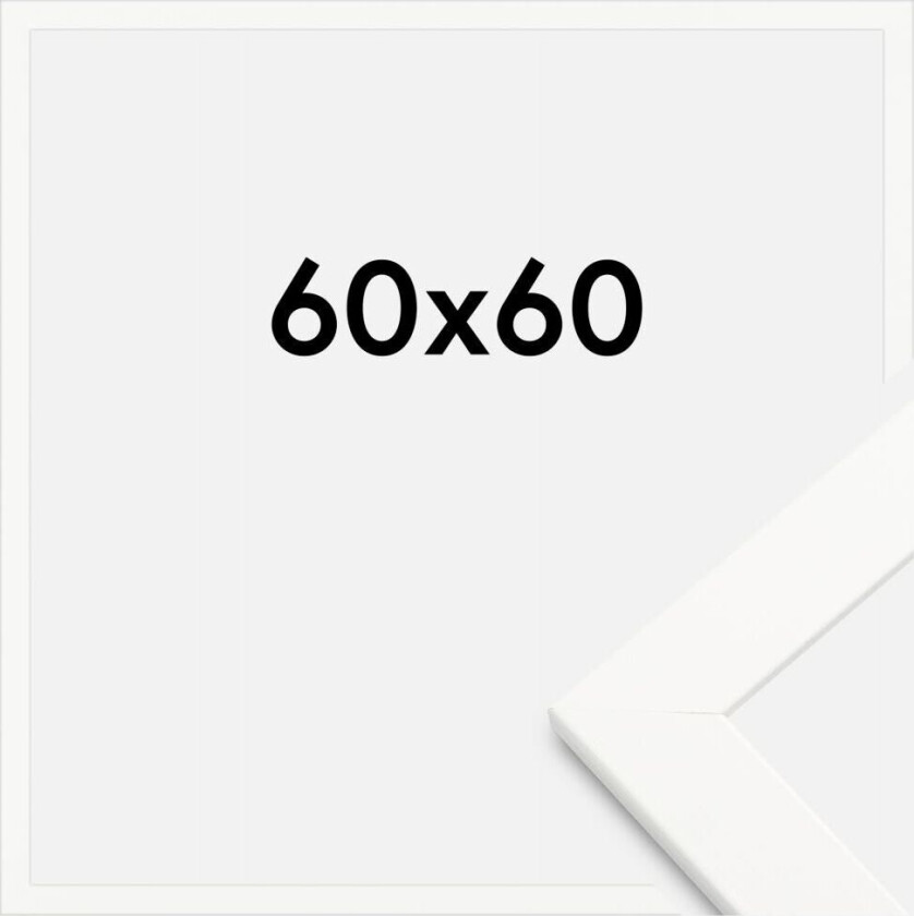 Ramme Trendline Akrylglass Hvit 60x60 Cm