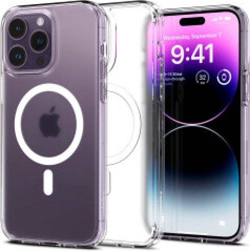 iPhone 14 Pro Max Ultra Hybrid Deksel - MagSafe Kompatibel - Matt Gjennomsiktig / Hvit