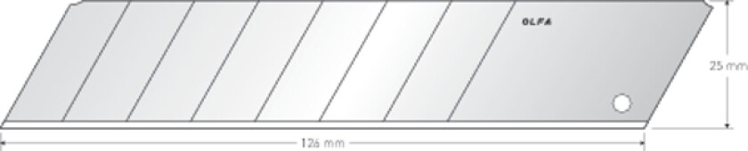 Bilde av Olfa Knivblad 25mm Hb-5b A5 Avbrekkbart Blad Blank