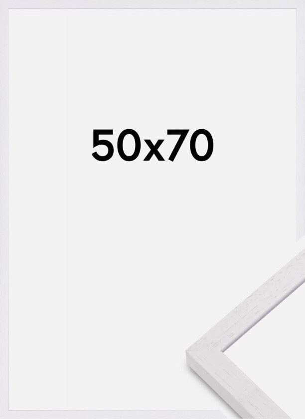 Ramme Glendale Matt Antirefleksglass Hvit 50x70 Cm
