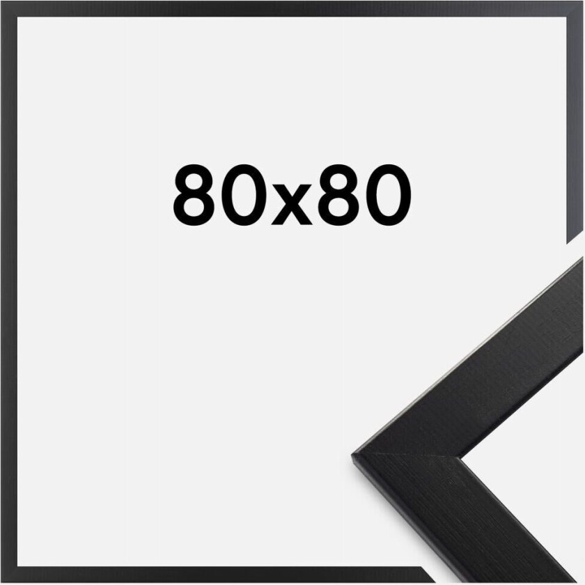 Ramme Trendline Akrylglass Svart 80x80 Cm