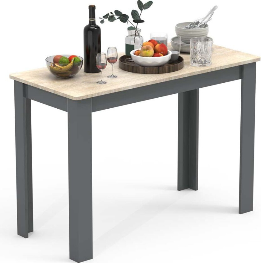 Esal110 spisebord eik dekor, antracitt.