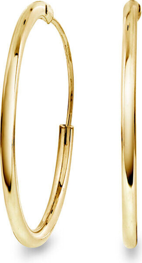 , Øreringer i forgylt 925 sølv